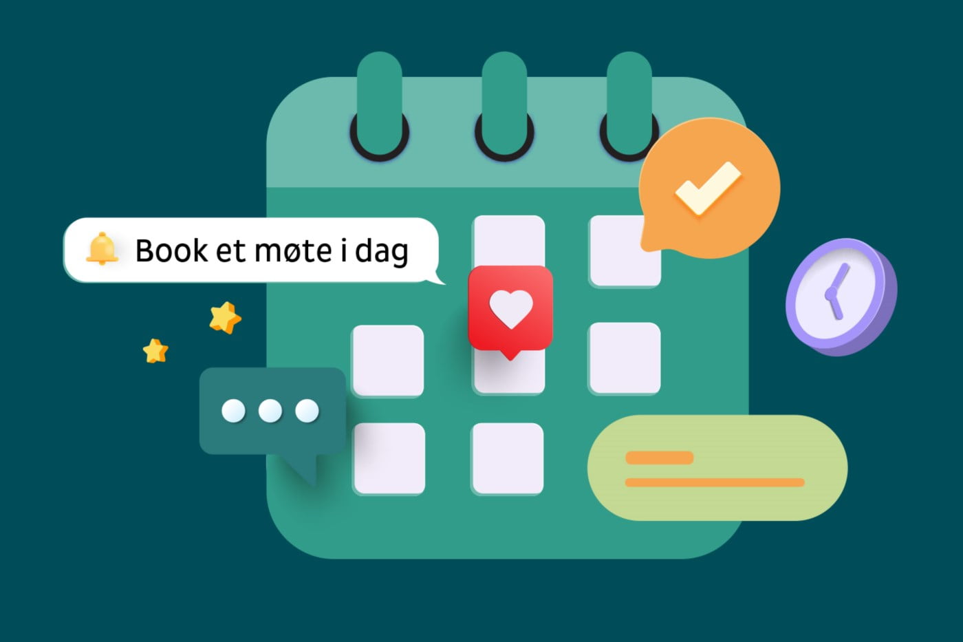 Kalender; "Book et møte i dag"